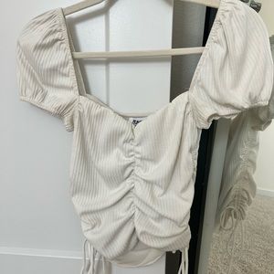 Princess Polly White Tie Top Size US 4